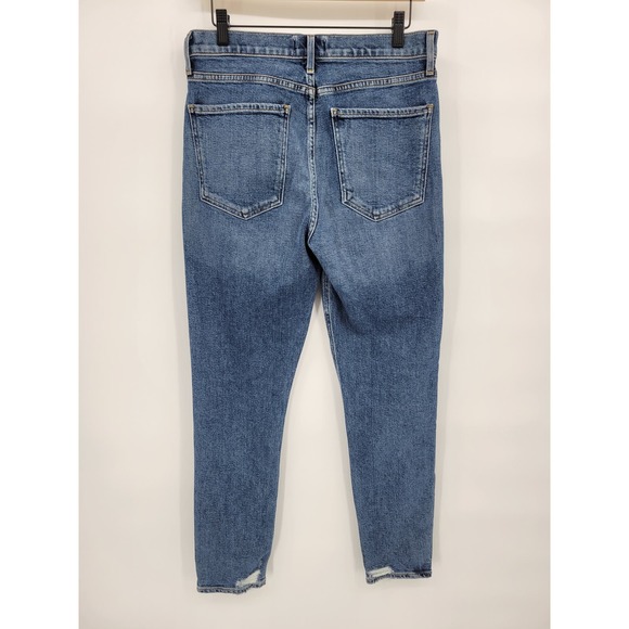 Agolde 29 Nico Slim Fit Straight Jeans Pants High Rise Betray Blue - Picture 3 of 10